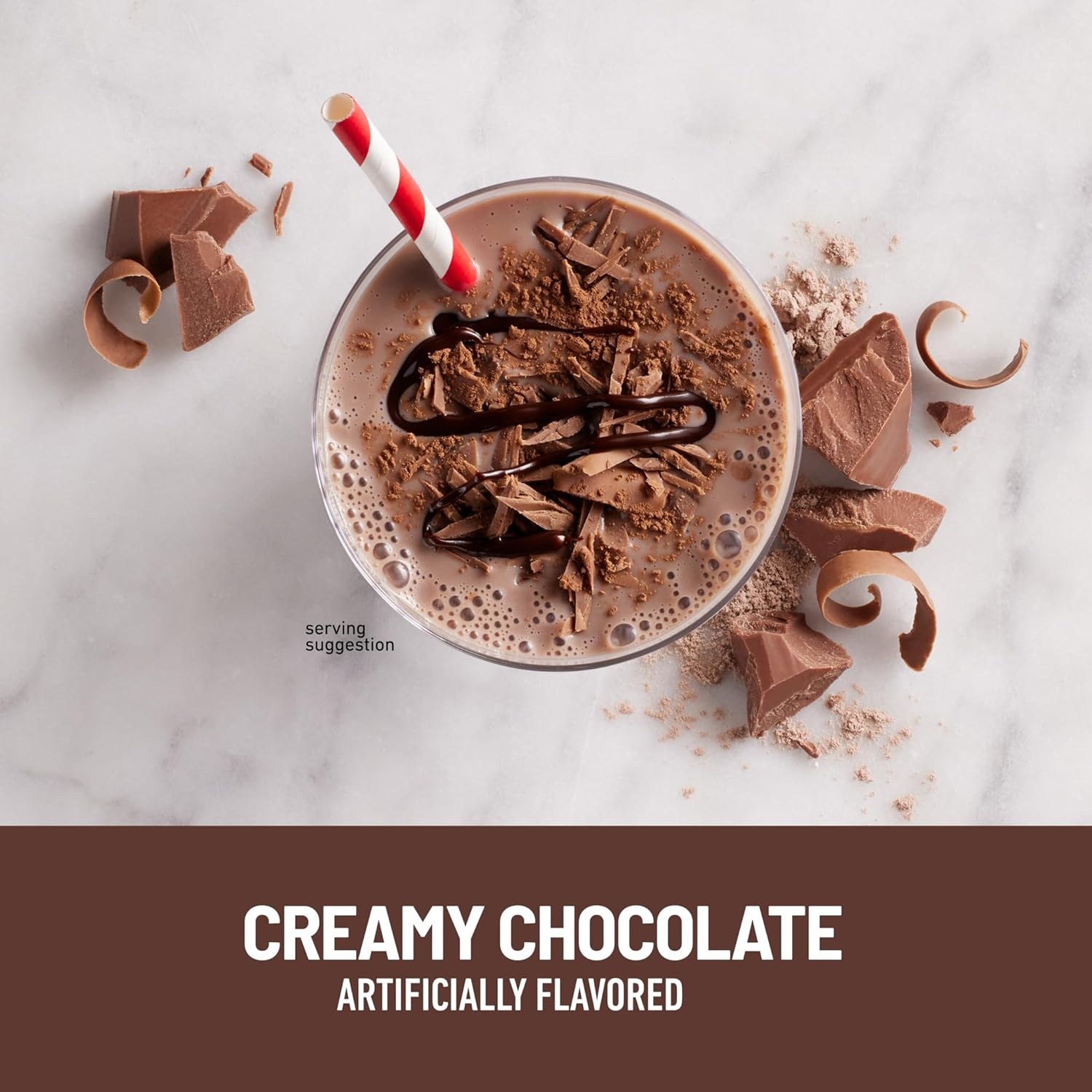image:imageSlimFast High Protein Smoothie Mix Plus Fruit Powder High Protein Meal Replacement Powder Fiber Vitamin C 21 Servings 129 Pounds Triple Berry Vanilla Packaging May VaryCreamy Chocolate
