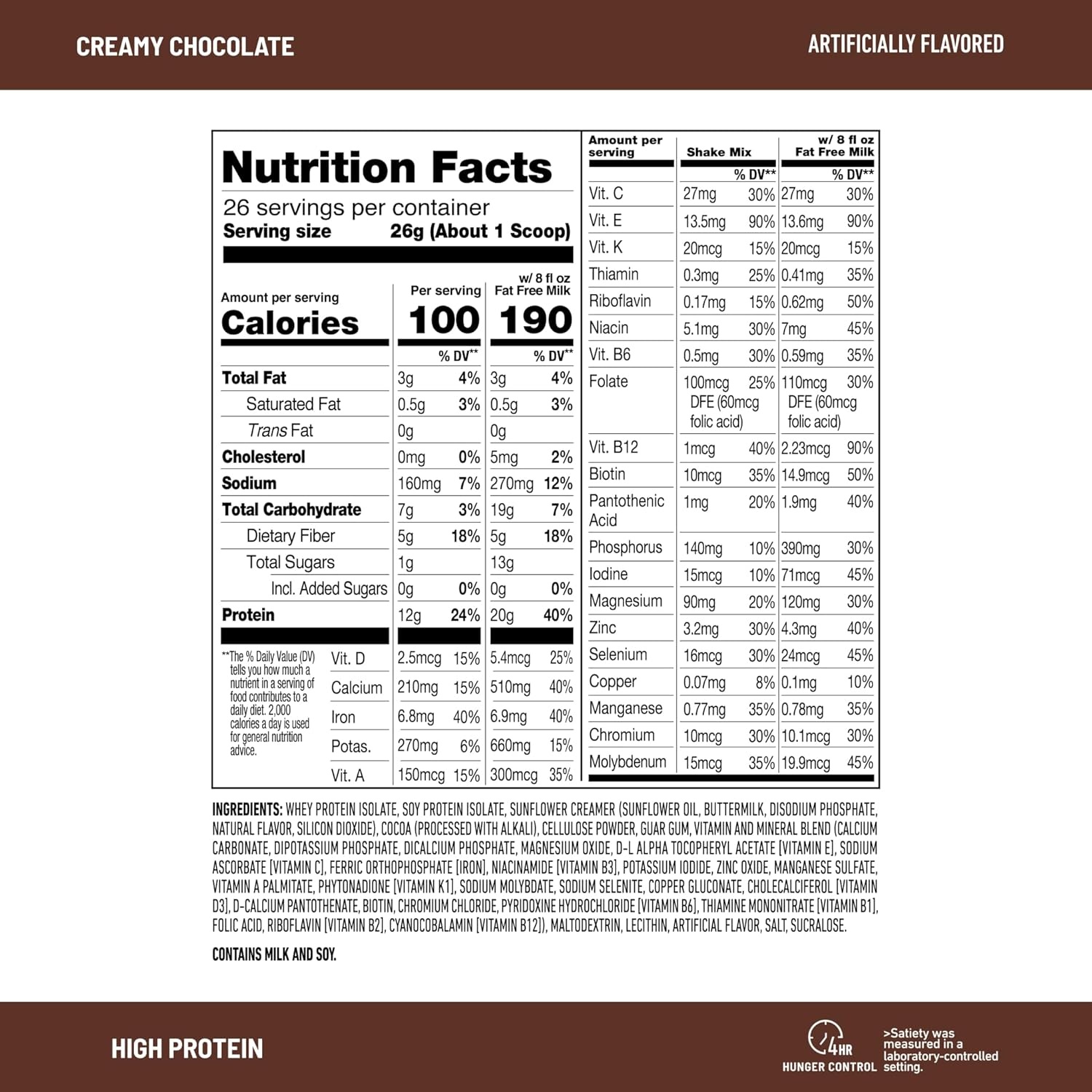 image:imageSlimFast High Protein Smoothie Mix Plus Fruit Powder High Protein Meal Replacement Powder Fiber Vitamin C 21 Servings 129 Pounds Triple Berry Vanilla Packaging May VaryCreamy Chocolate