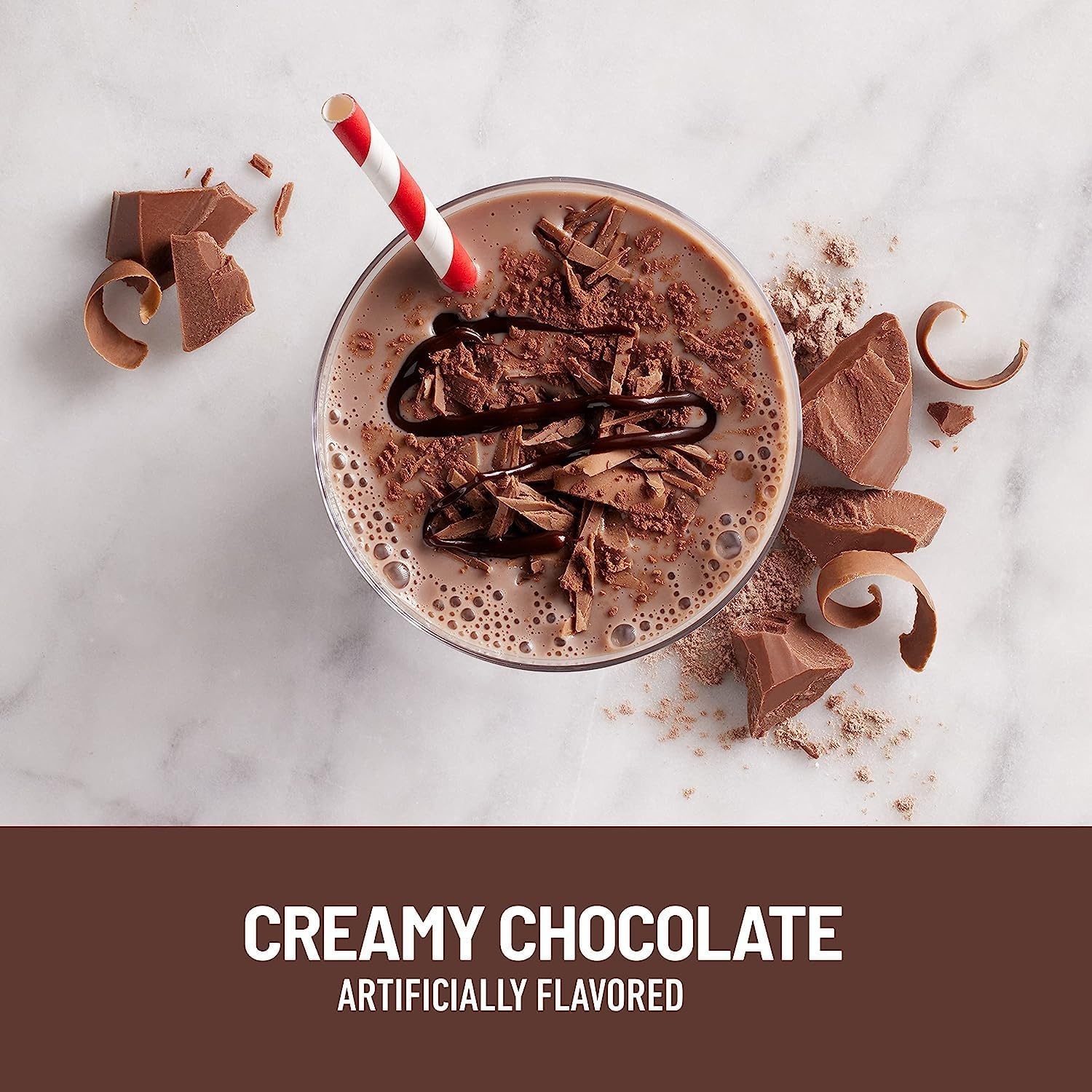 image:imageSlimFast High Protein Smoothie Mix Plus Fruit Powder High Protein Meal Replacement Powder Fiber Vitamin C 21 Servings 129 Pounds Triple Berry Vanilla Packaging May VaryCreamy Chocolate