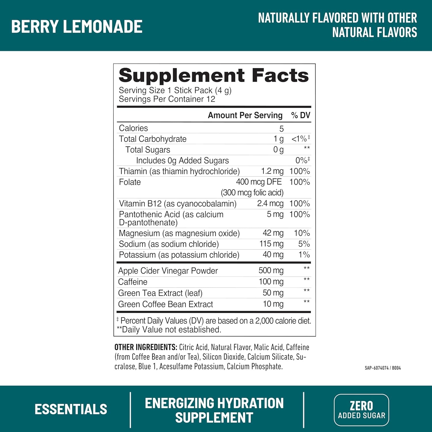 image:imageSlimFast Hydration Packets Intermittent Fasting Electrolytes Intermittent Fasting Powder Energy Powder Drink Mix Caffeine Electrolytes for Hydration Berry Lemonade 12 Count Pack of 2Berry Lemonade