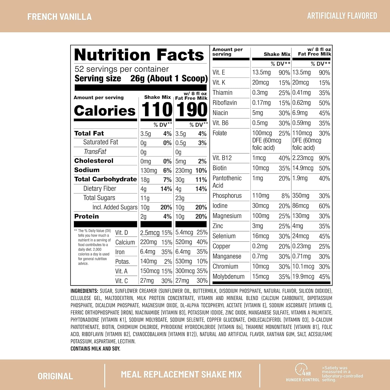image:imageSlimFast Meal Replacement Powder Original Rich Chocolate Royale Weight Loss Shake Mix 10g of Protein 52 Servings Packaging May VaryFrench Vanilla