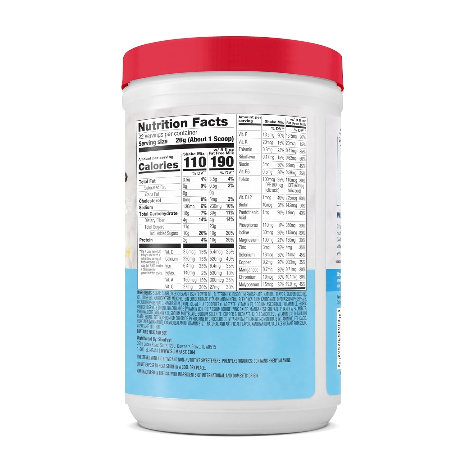 image:imageSlimFast Meal Replacement Powder Original Strawberries amp Cream Weight Loss Shake Mix 10g of Protein 14 Servings Pack of 3 Packaging May VaryFrench Vanilla