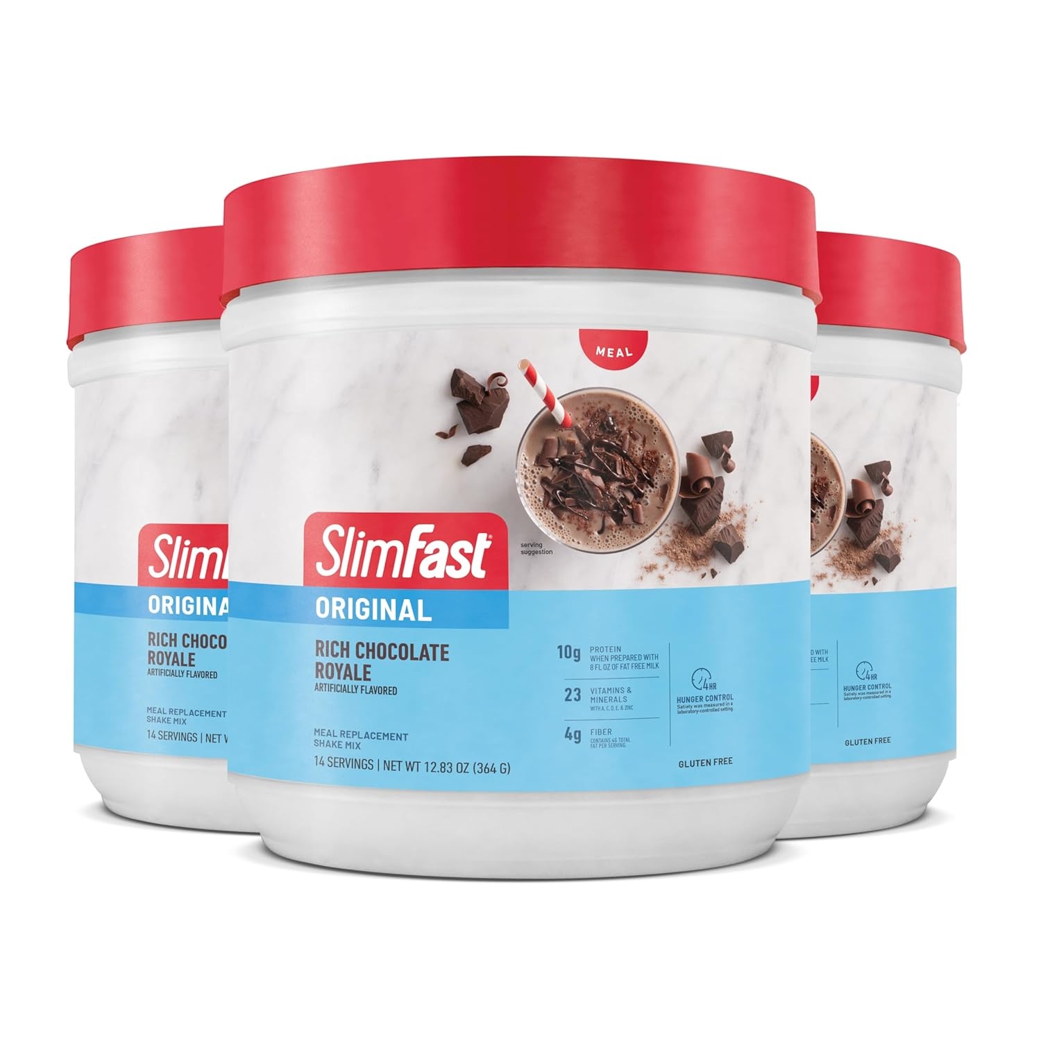 image:imageSlimFast Meal Replacement Powder Original Strawberries amp Cream Weight Loss Shake Mix 10g of Protein 14 Servings Pack of 3 Packaging May VaryRich Chocolate Royale