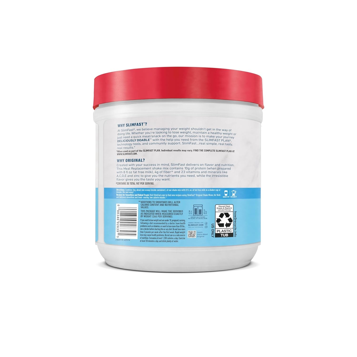 image:imageSlimFast Meal Replacement Powder Original Strawberries amp Cream Weight Loss Shake Mix 10g of Protein 14 Servings Pack of 3 Packaging May VaryStrawberries Cream