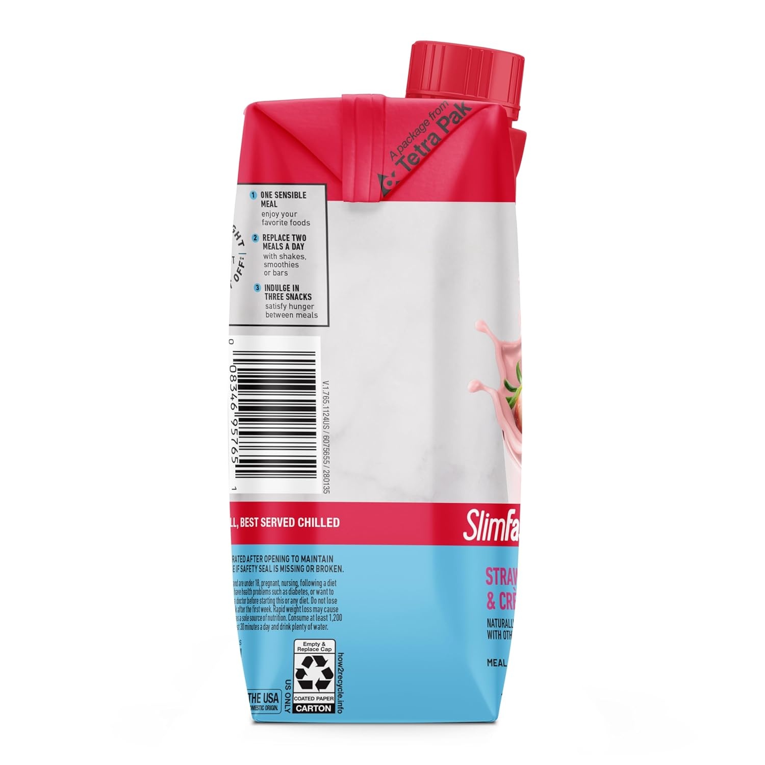 image:imageSlimFast Meal Replacement Shake Original Creamy Milk Chocolate No Added Sugar Meal Replacement Shakes 10g Ready to Drink Protein 5g Fiber 25 Vitamins and Minerals 11 Fl Oz 12 CountStrawberries Crme
