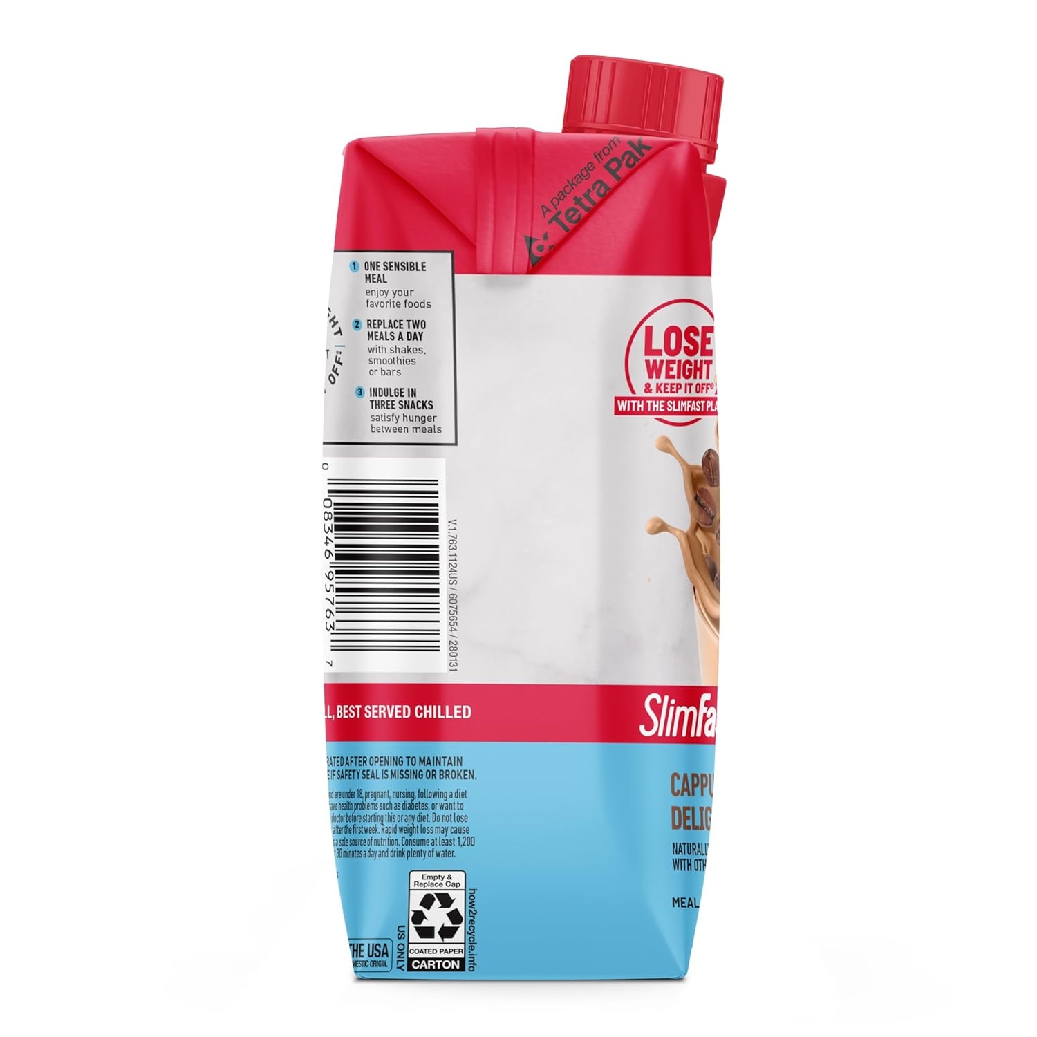 image:imageSlimFast Meal Replacement Shake Original Creamy Milk Chocolate No Added Sugar Meal Replacement Shakes 10g Ready to Drink Protein 5g Fiber 25 Vitamins and Minerals 11 Fl Oz 12 CountCappuccino Delight
