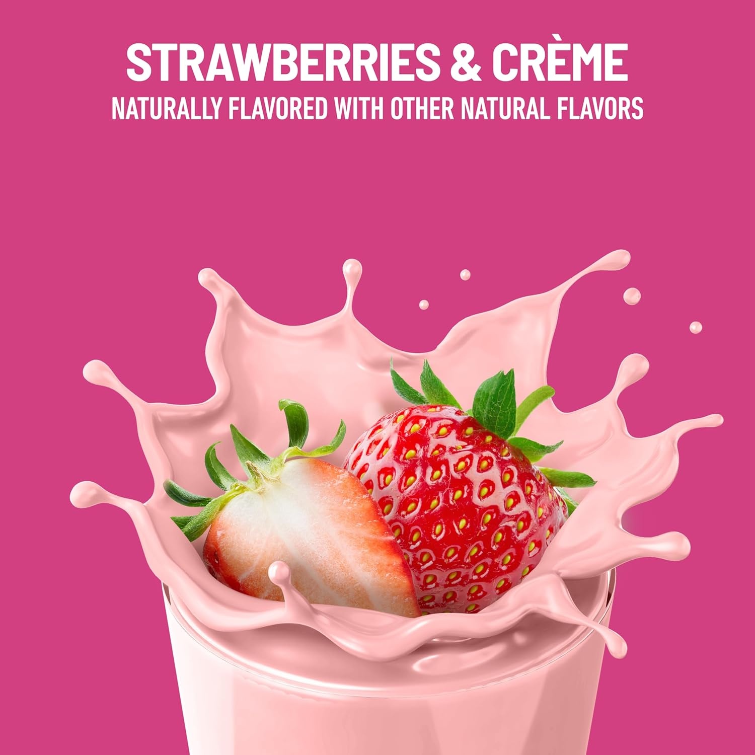 image:imageSlimFast Meal Replacement Shake Original Creamy Milk Chocolate No Added Sugar Meal Replacement Shakes 10g Ready to Drink Protein 5g Fiber 25 Vitamins and Minerals 11 Fl Oz 12 CountStrawberries Crme