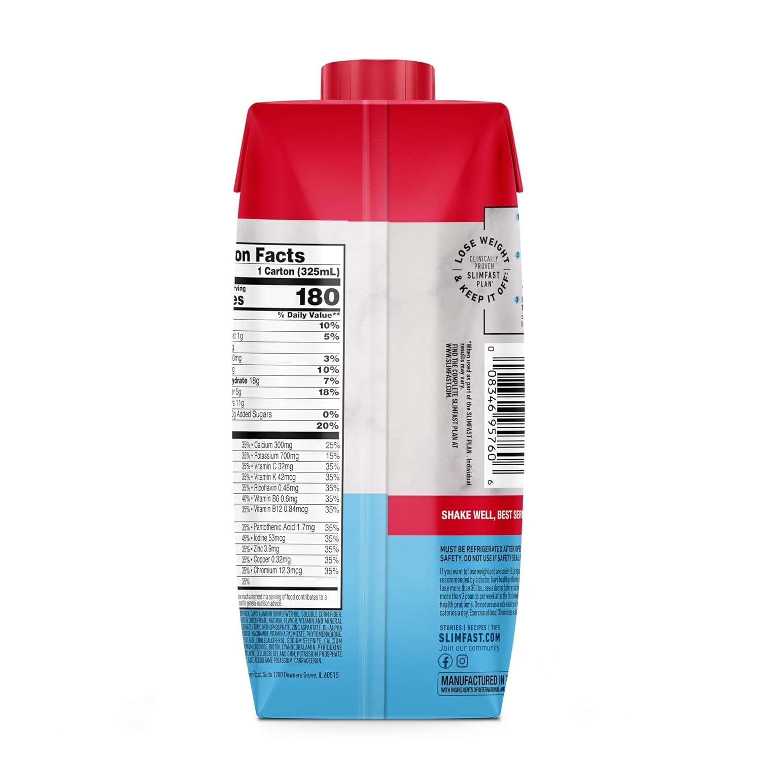 image:imageSlimFast Meal Replacement Shake Original Creamy Milk Chocolate No Added Sugar Meal Replacement Shakes 10g Ready to Drink Protein 5g Fiber 25 Vitamins and Minerals 11 Fl Oz 12 CountRich Chocolate Royale