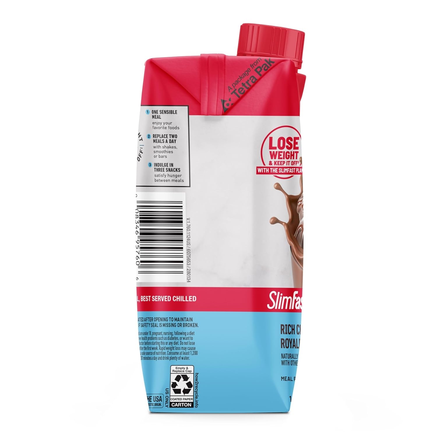 image:imageSlimFast Meal Replacement Shake Original Creamy Milk Chocolate No Added Sugar Meal Replacement Shakes 10g Ready to Drink Protein 5g Fiber 25 Vitamins and Minerals 11 Fl Oz 12 CountRich Chocolate Royale