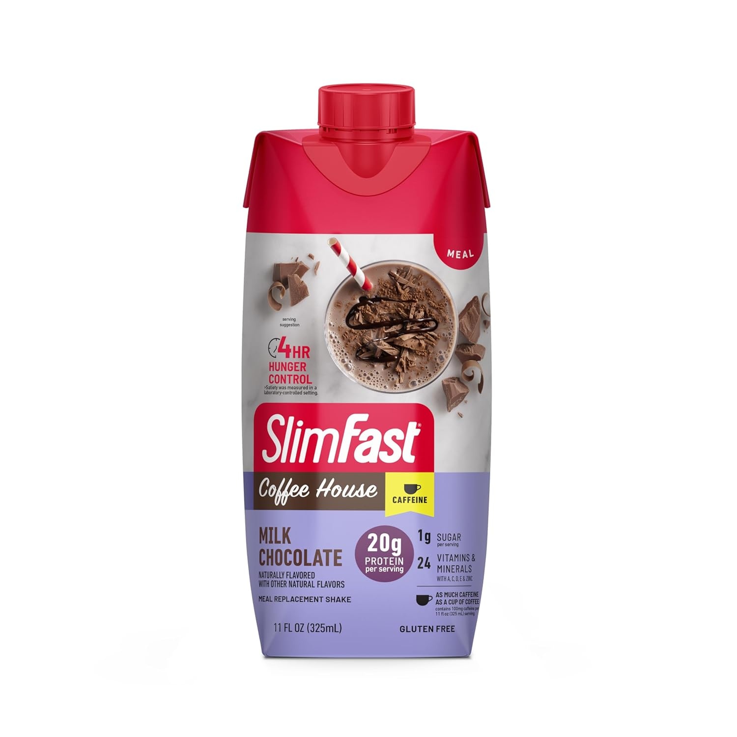 image:imageSlimFast Protein Shake NEW Milk Chocolate 20g Protein Meal Replacement Shake Ready to Drink High Protein with Low Carb and Low Sugar 24 Vitamins and Minerals 11 Fl Oz Pack of 1211 Fl Oz Pack of 12