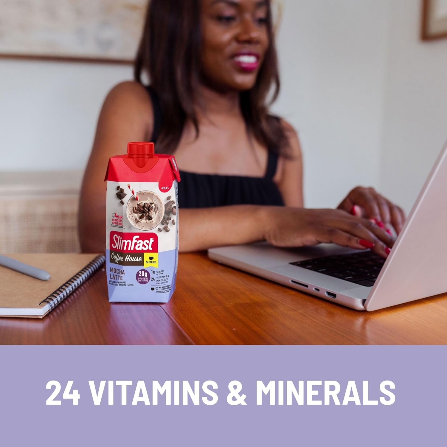 image:imageSlimFast Protein Shake NEW Mocha Latte 20g Protein Meal Replacement Shake Ready to Drink High Protein with Low Carb and Low Sugar 24 Vitamins and Minerals 11 Fl Oz Pack of 12