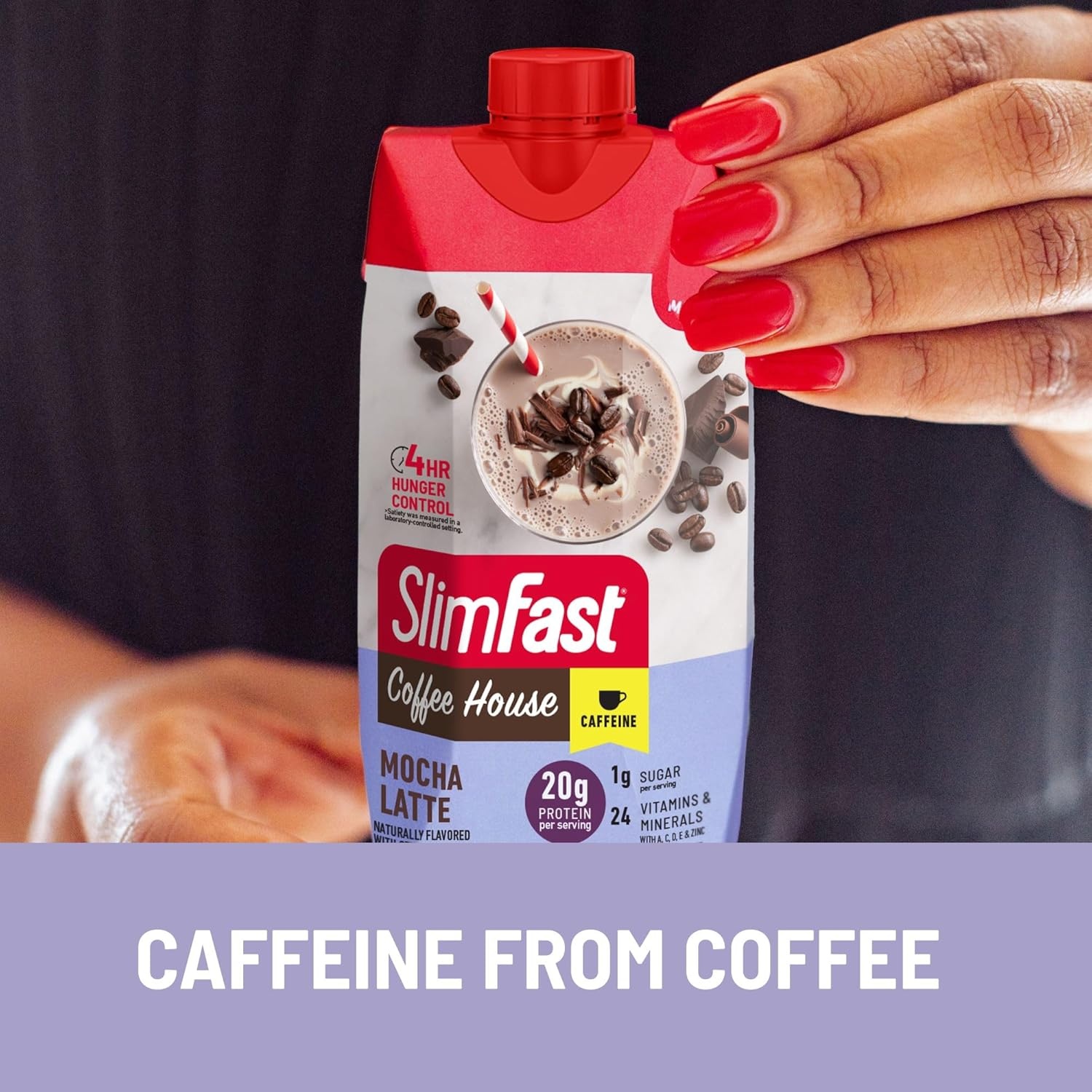 image:imageSlimFast Protein Shake NEW Mocha Latte 20g Protein Meal Replacement Shake Ready to Drink High Protein with Low Carb and Low Sugar 24 Vitamins and Minerals 11 Fl Oz Pack of 12