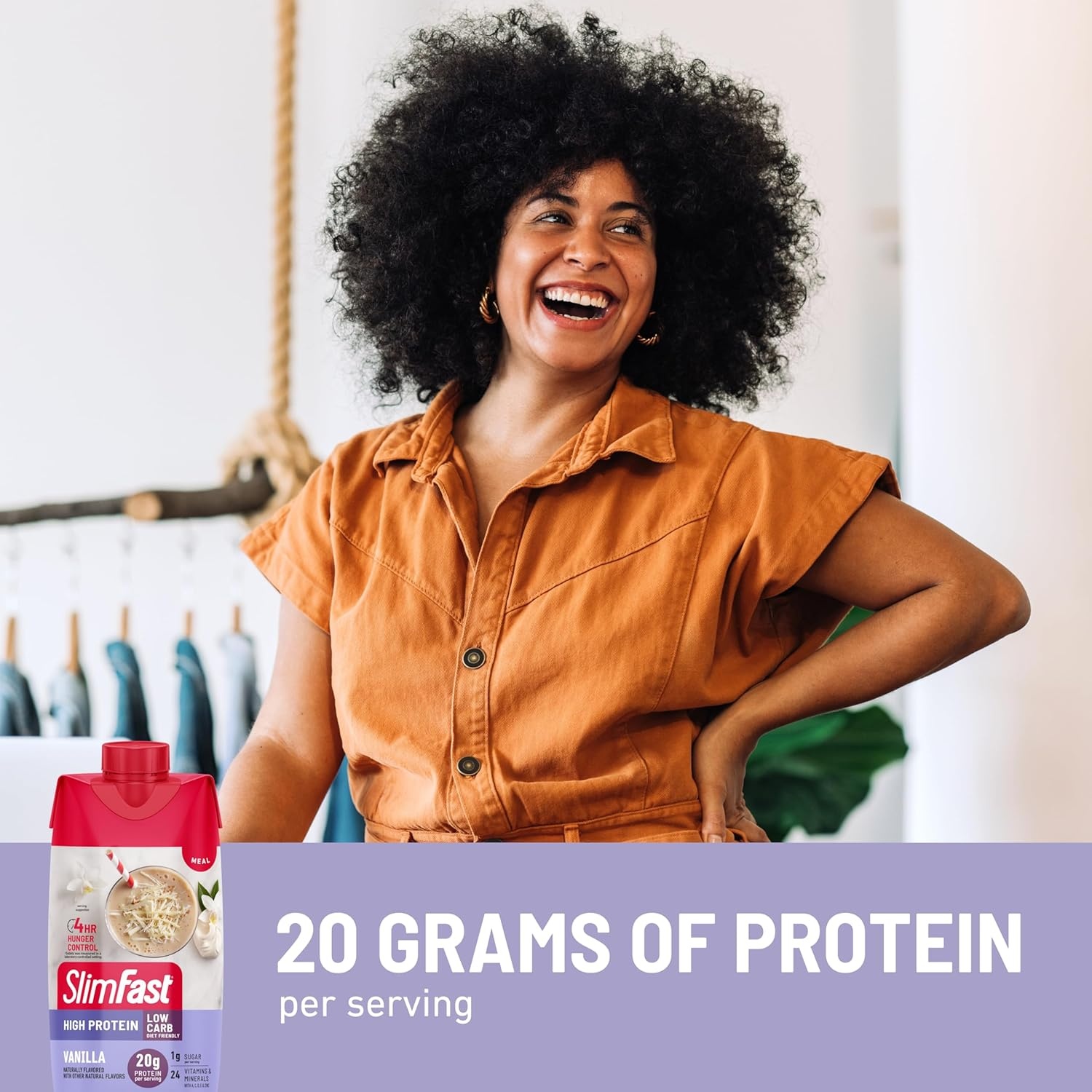 image:imageSlimFast Protein Shake Vanilla 20g Protein Meal Replacement Shake Ready to Drink High Protein with Low Carb and Low Sugar 24 Vitamins and Minerals 12 Count Pack of 1 Packaging May Vary11 Fl Oz Pack of 12