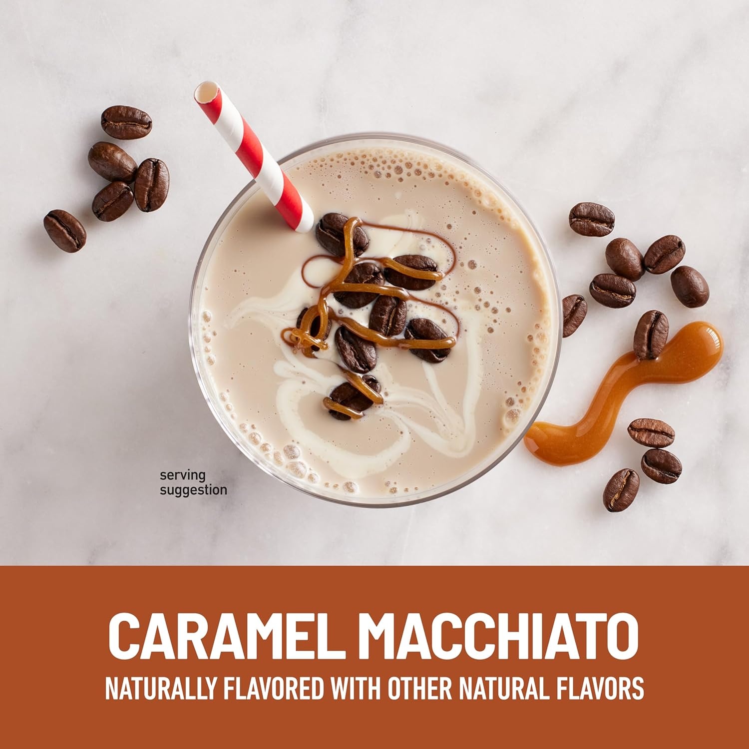 image:imageSlimFast Protein Shake with Caffeine Caramel Macchiato 20g Protein Meal Replacement Shakes High Protein with Low Carb and Low Sugar 24 Vitamins and Minerals 12 Count Pack of 111 Fl Oz Pack of 12