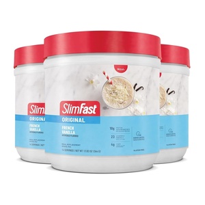 SlimFast Meal Replacement Powder, Original Strawberries & Cream, Weight Loss Shake Mix, 10g of Protein, 14 Servings (Pack of 3) (Packaging May Vary)(French Vanilla)