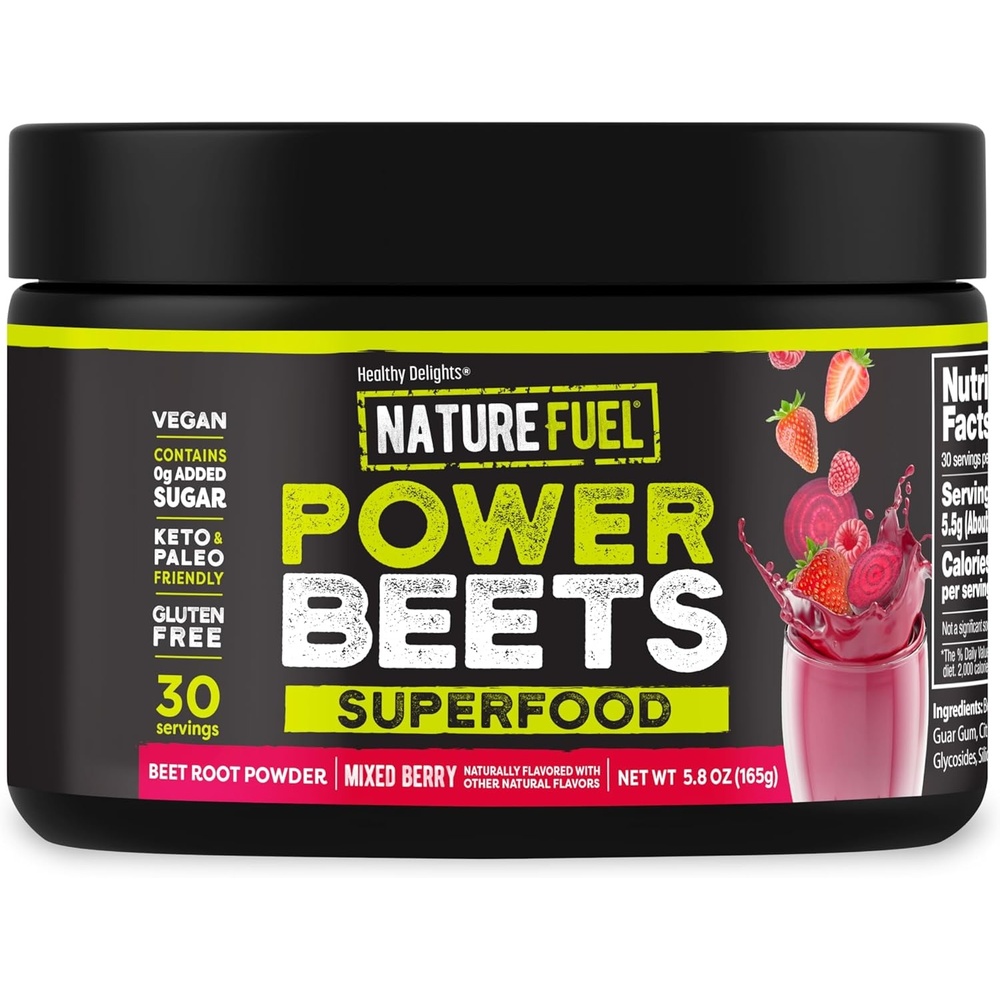 image:imageSlimFast Healthy Delights Nature Fuel Power Beets Vegan Beet Juice Powder 0g Added Sugar Beet Root Supplement Beetroot Mixed Berry 30 Servings Packaging May Vary58 Ounce Pack of 1
